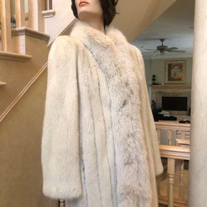 Mink coat with fur collar